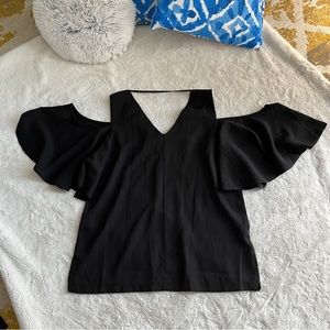 Another Story Black Cold Shoulder Blouse size L
